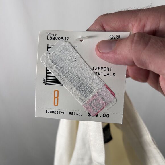 Liz Claiborne Sport Linen Blend Pants Women's 8 White High Rise Button Zip New - Picture 11 of 12